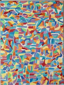 Josip Rubes, Abstract artwork, 2022., oil on canvas, 69x80 cm